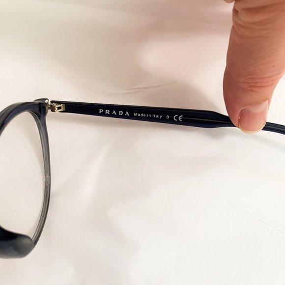 Prada VPR13t  smokey blue round eyeglasses - Picture 6 of 8